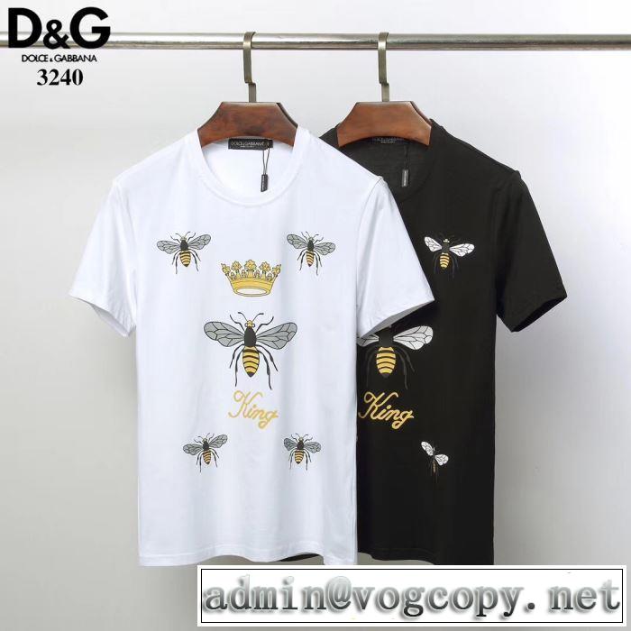 VIPセールでお得 2色可選 ドルチェ＆ガッバーナ2019春夏の大注目トレンド Dolce&Gabbana  Tシャツ/半袖