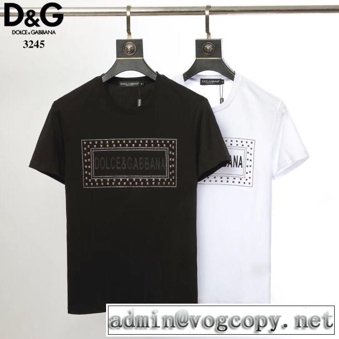 2019年最新ファッション 2色可選 ドルチェ＆ガッバーナ Dolce&Gabbana  Tシャツ/半袖特価セール