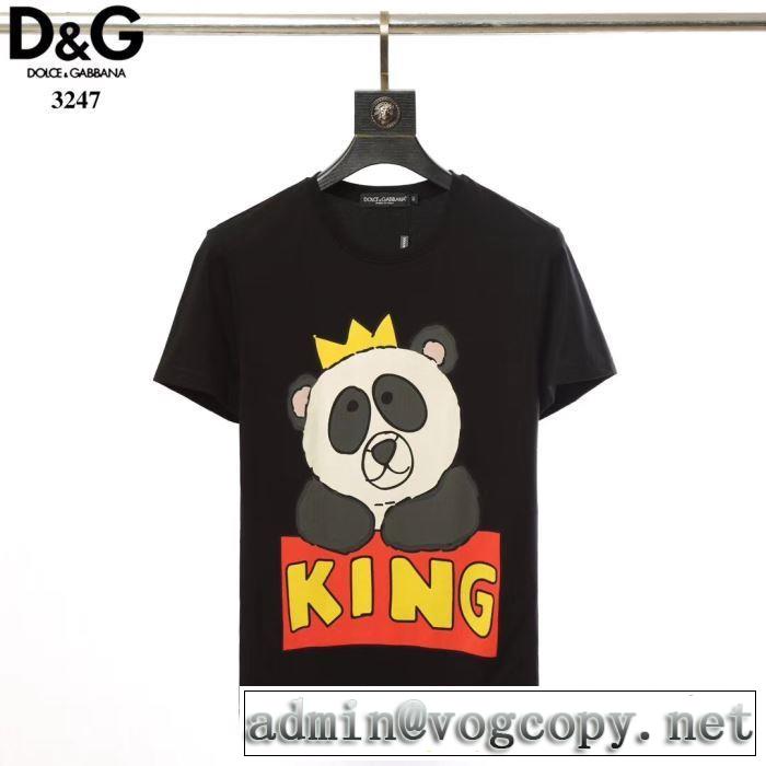 2色可選 2019夏ファション新品 ドルチェ＆ガッバーナ Dolce&Gabbana  Tシャツ/半袖お洒落トレンド人気