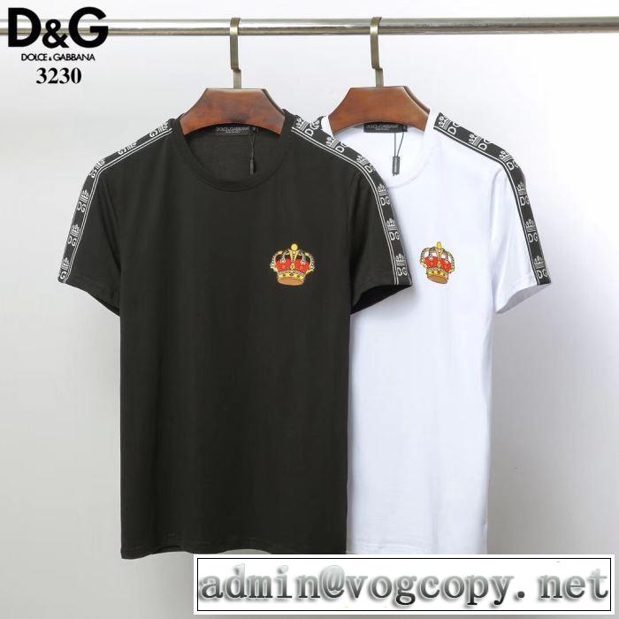 Dolce&Gabbana  Tシャツ/半袖大胆にデザインオシャレ新品 2色可選 ドルチェ＆ガッバーナ 抜け感のあるキレイめ