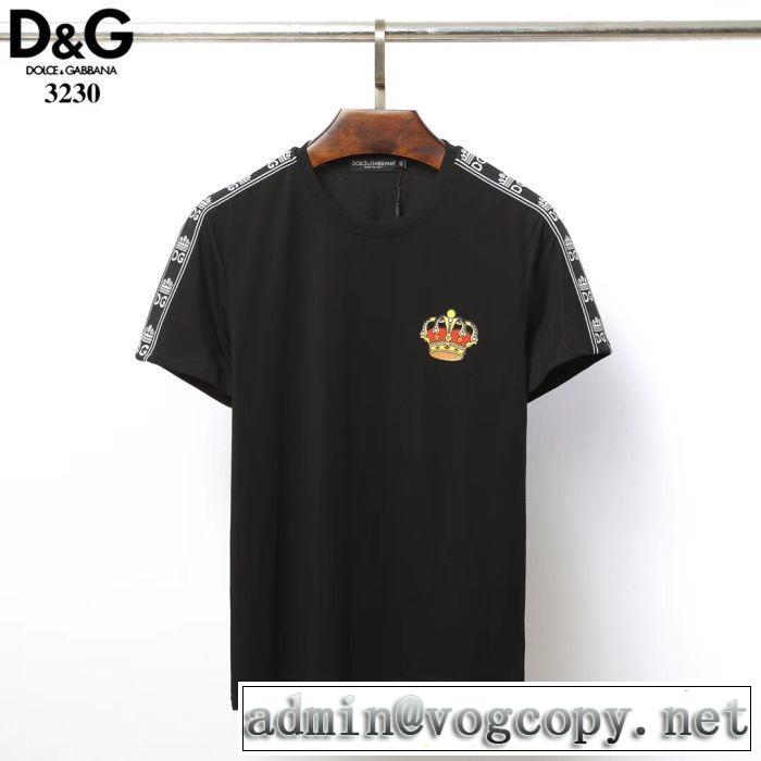 Dolce&Gabbana  Tシャツ/半袖大胆にデザインオシャレ新品 2色可選 ドルチェ＆ガッバーナ 抜け感のあるキレイめ