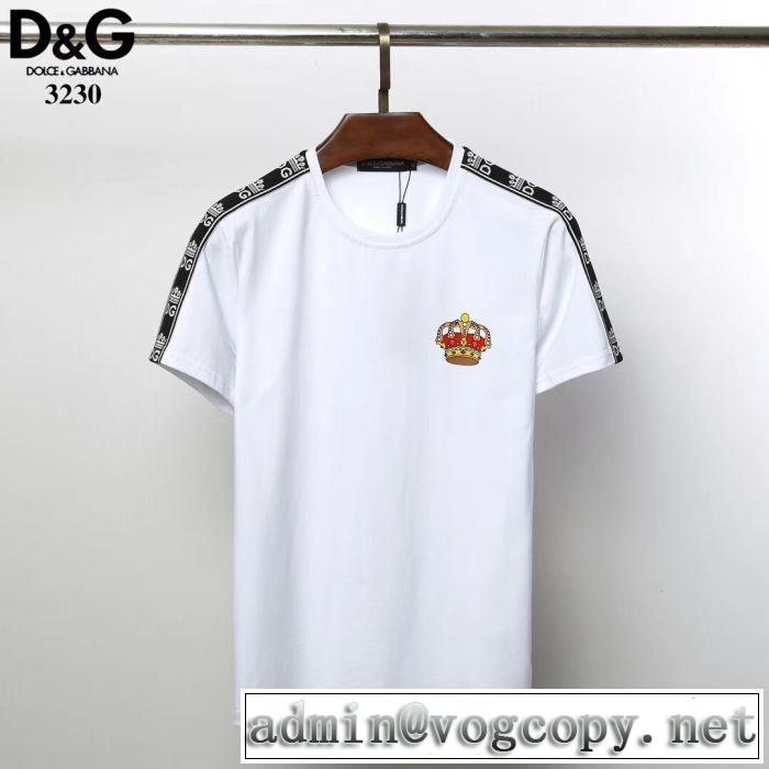 Dolce&Gabbana  Tシャツ/半袖大胆にデザインオシャレ新品 2色可選 ドルチェ＆ガッバーナ 抜け感のあるキレイめ