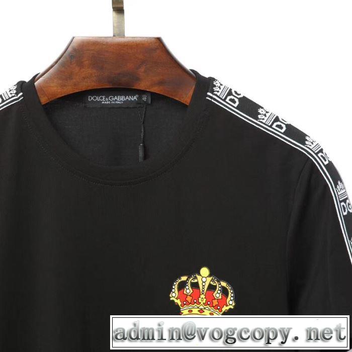 Dolce&Gabbana  Tシャツ/半袖大胆にデザインオシャレ新品 2色可選 ドルチェ＆ガッバーナ 抜け感のあるキレイめ