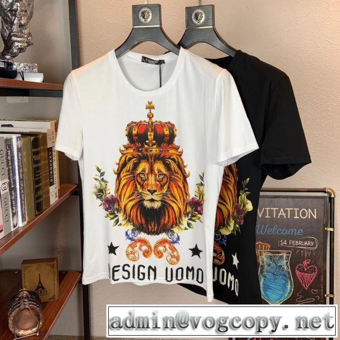 半袖Tシャツ 夏ファッションのおすすめ ドルチェ＆ガッバーナ 2019年夏の一押しファッションアイテム Dolce&Gabbana 2色可選