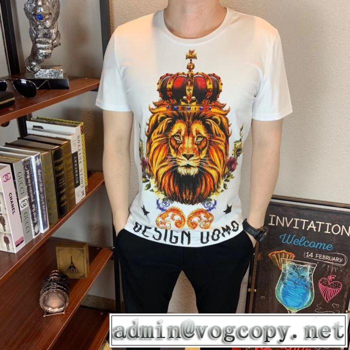 半袖Tシャツ 夏ファッションのおすすめ ドルチェ＆ガッバーナ 2019年夏の一押しファッションアイテム Dolce&Gabbana 2色可選