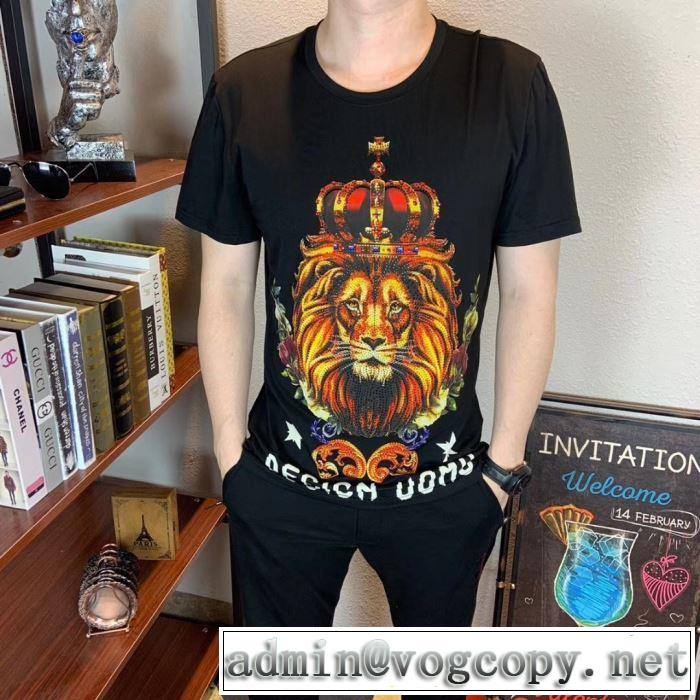 半袖Tシャツ 夏ファッションのおすすめ ドルチェ＆ガッバーナ 2019年夏の一押しファッションアイテム Dolce&Gabbana 2色可選