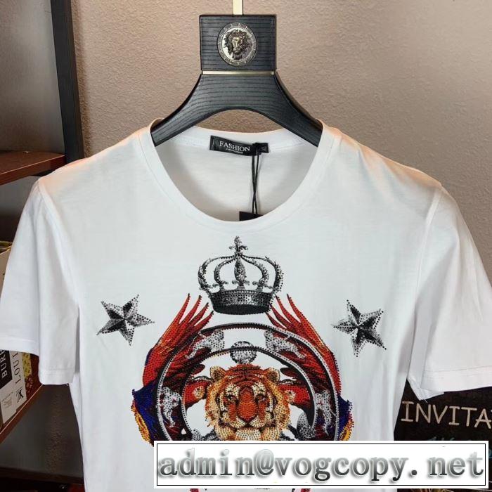 ドルチェ＆ガッバーナ Dolce&Gabbana 大人っぽく見せ新作 2019夏ファション新品 半袖Tシャツ 2色可選 夏らしい品格が漂う
