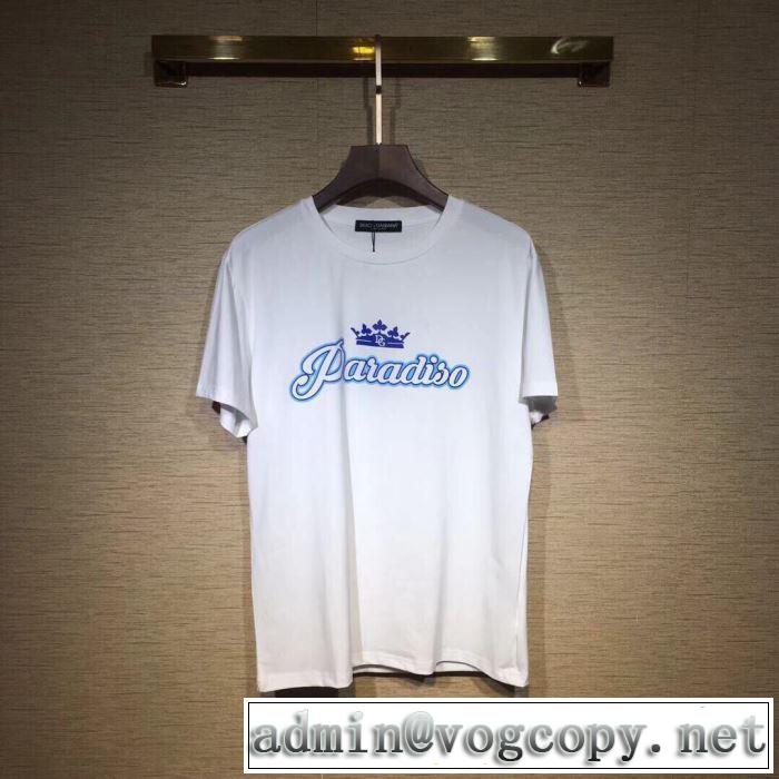 2色可選 ドルチェ＆ガッバーナ Dolce&Gabbana 夏の大人カジュアルスタイル 半袖Tシャツ 2019年最新ファッション