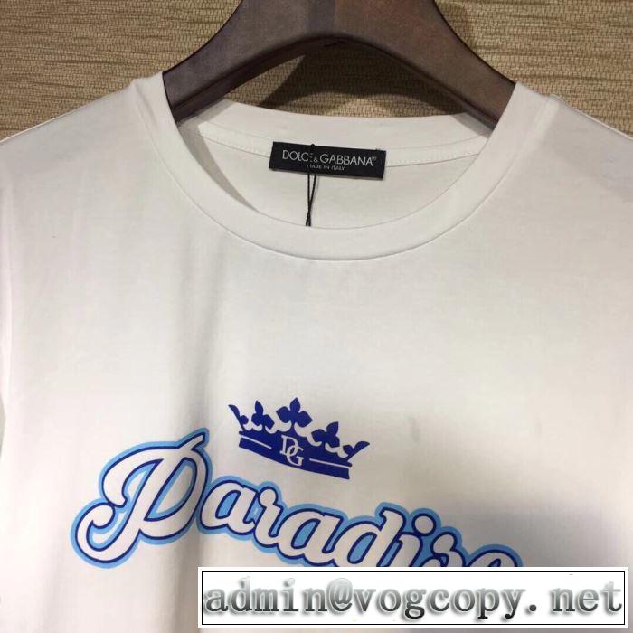 2色可選 ドルチェ＆ガッバーナ Dolce&Gabbana 夏の大人カジュアルスタイル 半袖Tシャツ 2019年最新ファッション