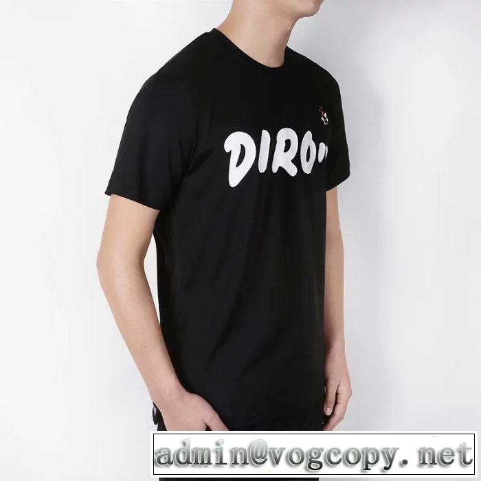 大人カジュアル夏ファッション2019 ディオール DIOR キレイめ感が強い 2色可選 抜け感スゴイ 半袖Tシャツ