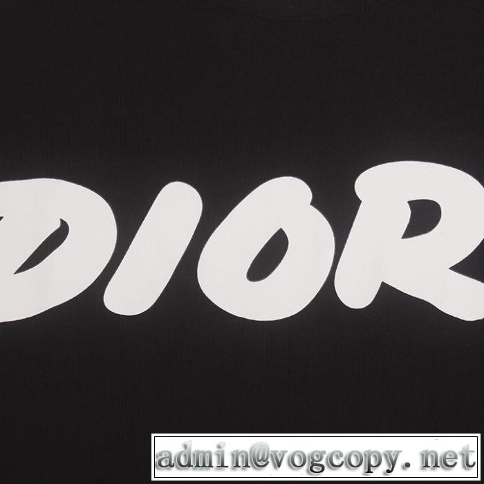 大人カジュアル夏ファッション2019 ディオール DIOR キレイめ感が強い 2色可選 抜け感スゴイ 半袖Tシャツ