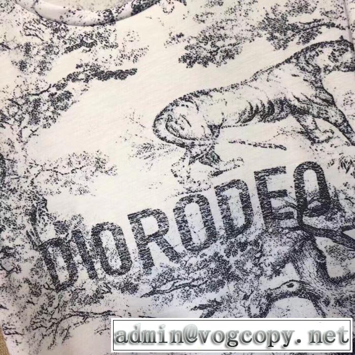 2色可選 季節感をプラス人気商品 ディオール DIOR 2019春夏も引き続きトレンド 半袖Tシャツ 春夏に役立つカジュアル