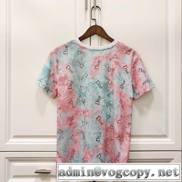 気持ちいい真夏日にぴったり ディオール DIOR 2色可選 おしゃれな夏ファッション2019 半袖Tシャツ 風通しのよい