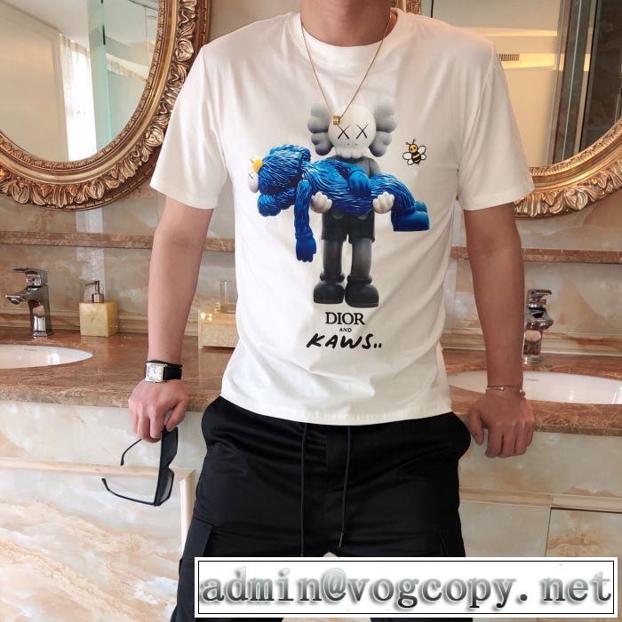 素敵なスタイルで夏の定番 ディオール DIOR今年春夏ファション流行り  2色可選 半袖Tシャツ 2019SSのトレンド商品