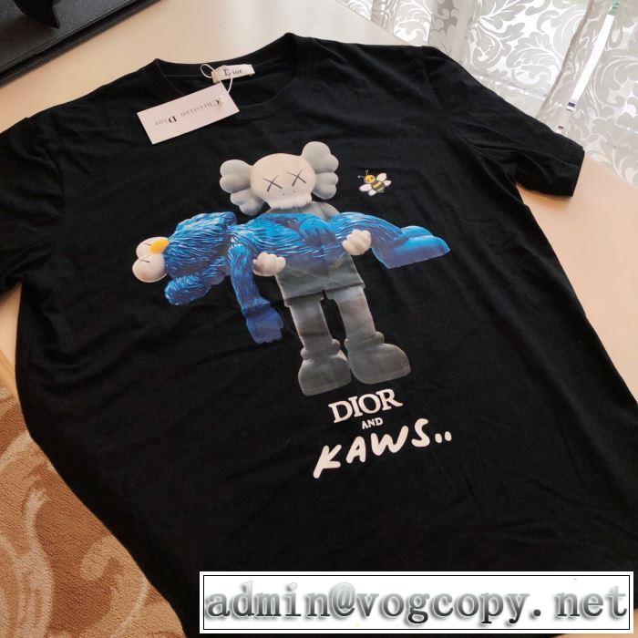 素敵なスタイルで夏の定番 ディオール DIOR今年春夏ファション流行り  2色可選 半袖Tシャツ 2019SSのトレンド商品