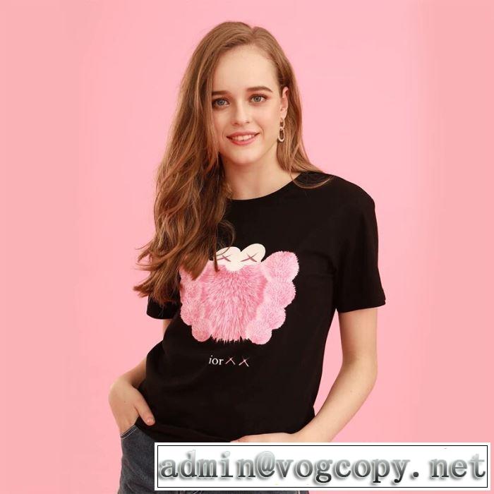 最も目立ったブランド新品 ディオール2019夏色っぽさ  DIOR 2色可選 半袖Tシャツ おしゃれデザインも大人気