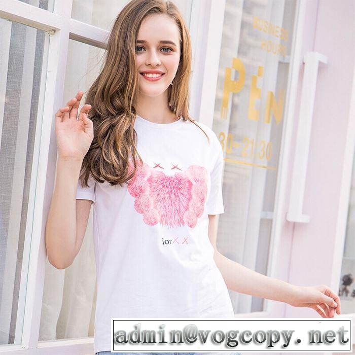 最も目立ったブランド新品 ディオール2019夏色っぽさ  DIOR 2色可選 半袖Tシャツ おしゃれデザインも大人気