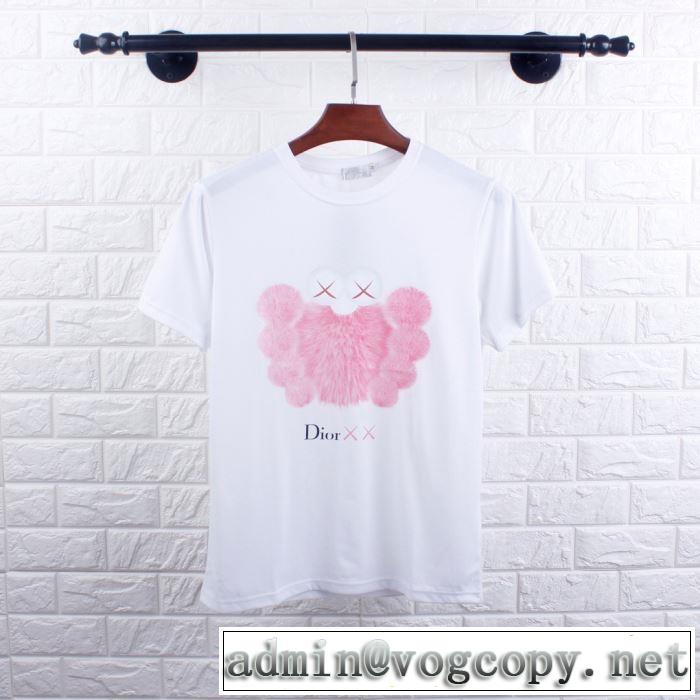 最も目立ったブランド新品 ディオール2019夏色っぽさ  DIOR 2色可選 半袖Tシャツ おしゃれデザインも大人気