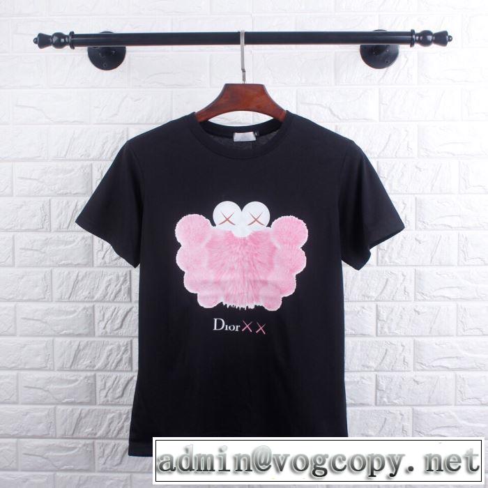 最も目立ったブランド新品 ディオール2019夏色っぽさ  DIOR 2色可選 半袖Tシャツ おしゃれデザインも大人気