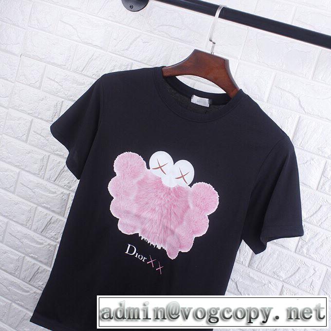 最も目立ったブランド新品 ディオール2019夏色っぽさ  DIOR 2色可選 半袖Tシャツ おしゃれデザインも大人気