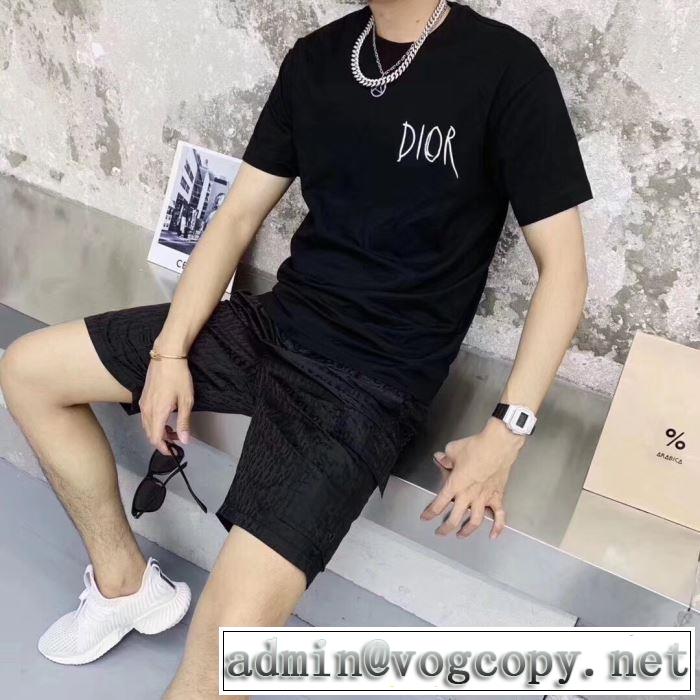 ディオール DIOR きちんと感が抜群 2019年の夏のマスト 半袖Tシャツ クールな印象を引き立て 2色可選
