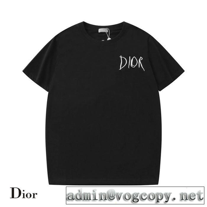 ディオール DIOR きちんと感が抜群 2019年の夏のマスト 半袖Tシャツ クールな印象を引き立て 2色可選