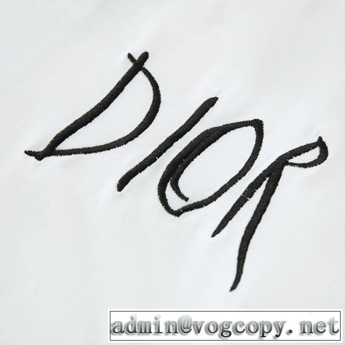 ディオール DIOR きちんと感が抜群 2019年の夏のマスト 半袖Tシャツ クールな印象を引き立て 2色可選