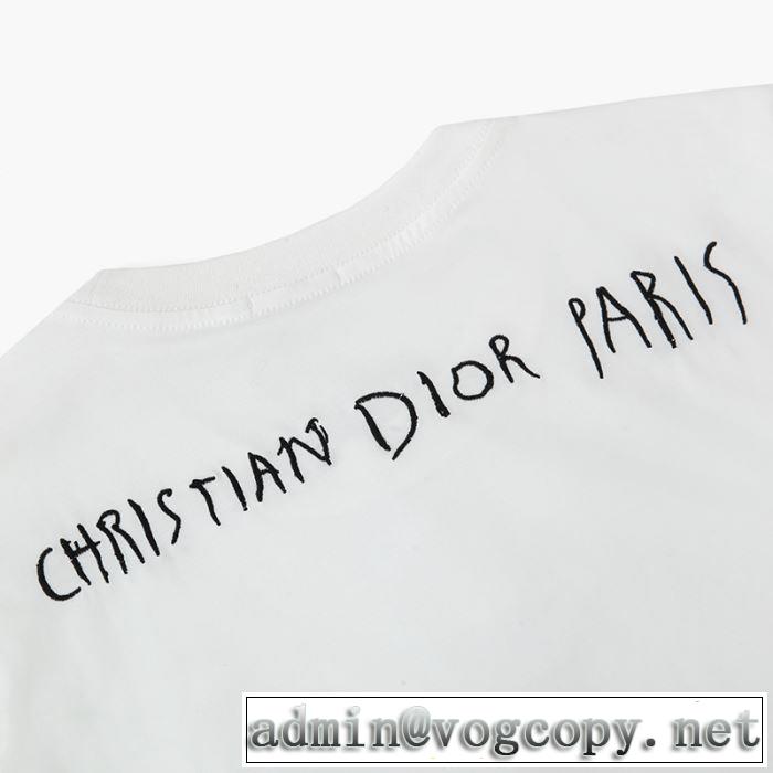 ディオール DIOR きちんと感が抜群 2019年の夏のマスト 半袖Tシャツ クールな印象を引き立て 2色可選