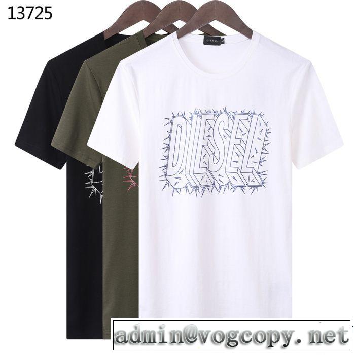 クラシカルな雰囲気 ディーゼル DIESEL 半袖Tシャツ 3色可選 今季流行りの人気新作