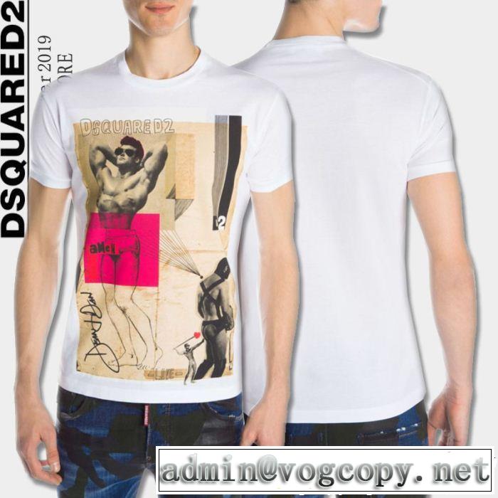  DSQUARED2 抜け感スゴイ ディースクエアード  Tシャツ/ティーシャツ今っぽいトレンド  2色可選 
