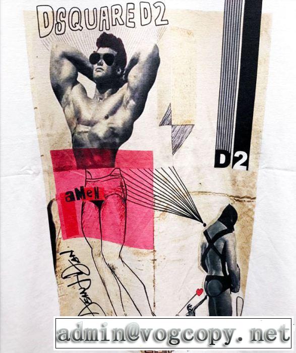 DSQUARED2 抜け感スゴイ ディースクエアード  Tシャツ/ティーシャツ今っぽいトレンド  2色可選