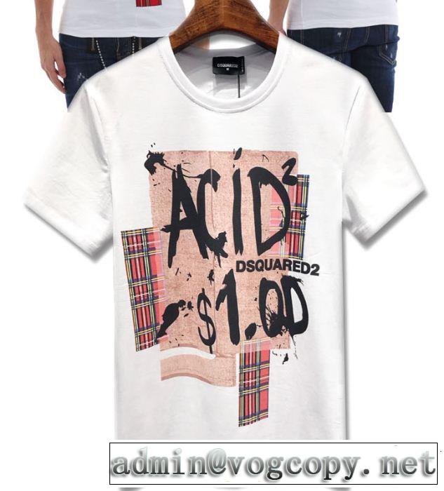 ディースクエアード DSQUARED2この夏は注目新作  Tシャツ/ティーシャツ 抜け感スゴイ 2色可選