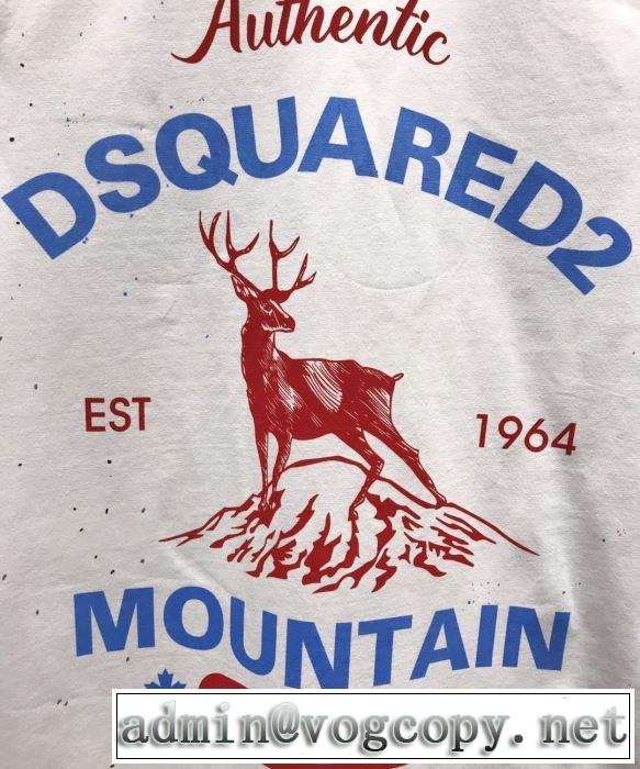 スタイルUPして着こなす 半袖Tシャツ 2019年春夏のトレンドアイテム  2色可選 ディースクエアード DSQUARED2 すっきりした印象に