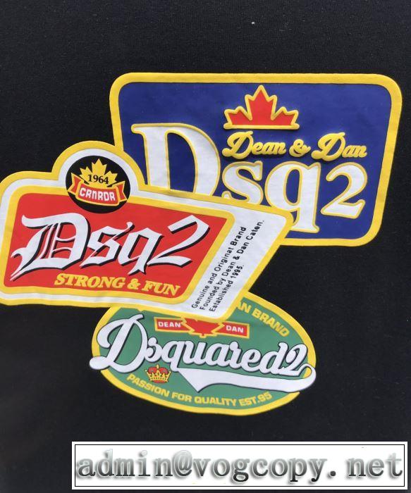 半袖Tシャツ 夏の大人カジュアルスタイル  2色可選 2019年最新ファッション ディースクエアード DSQUARED2 スタイルアップ効果