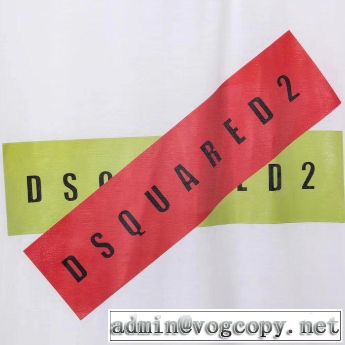 2色可選 大人っぽいファション感 半袖Tシャツ 2019春夏の大注目トレンド ディースクエアード DSQUARED2 大人可愛いスタイル