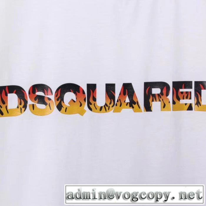 大人カジュアル夏ファッション2019 ディースクエアード DSQUARED2 半袖Tシャツ  キレイめ感が強い 2色可選 抜け感スゴイ