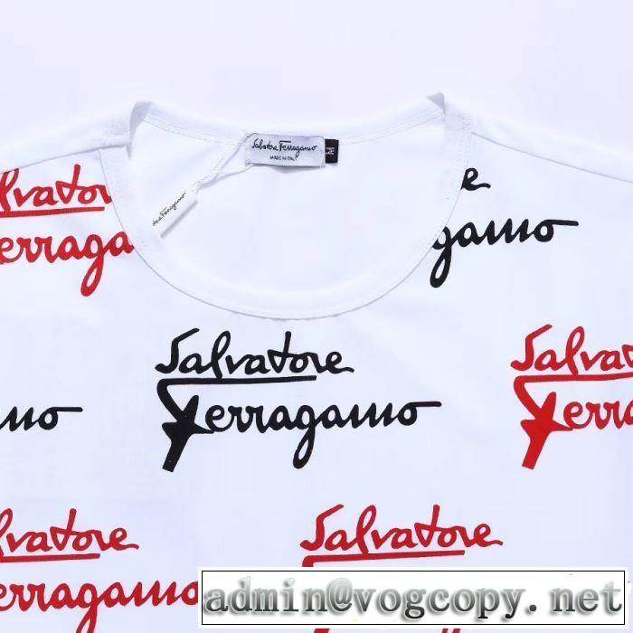 FERRAGAMO サルヴァトーレフェラガモ 半袖Tシャツ 3色可選 【2019年】夏のファッション 今流行のストリート上品