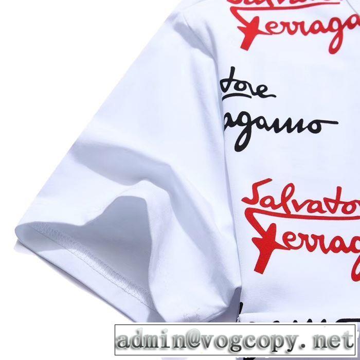 FERRAGAMO サルヴァトーレフェラガモ 半袖Tシャツ 3色可選 【2019年】夏のファッション 今流行のストリート上品