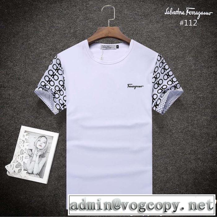 最も目立ったブランド新品 2019春夏の大注目トレンド FERRAGAMO サルヴァトーレフェラガモ 半袖Tシャツ 3色可選