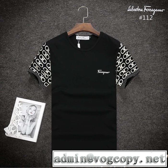 最も目立ったブランド新品 2019春夏の大注目トレンド FERRAGAMO サルヴァトーレフェラガモ 半袖Tシャツ 3色可選