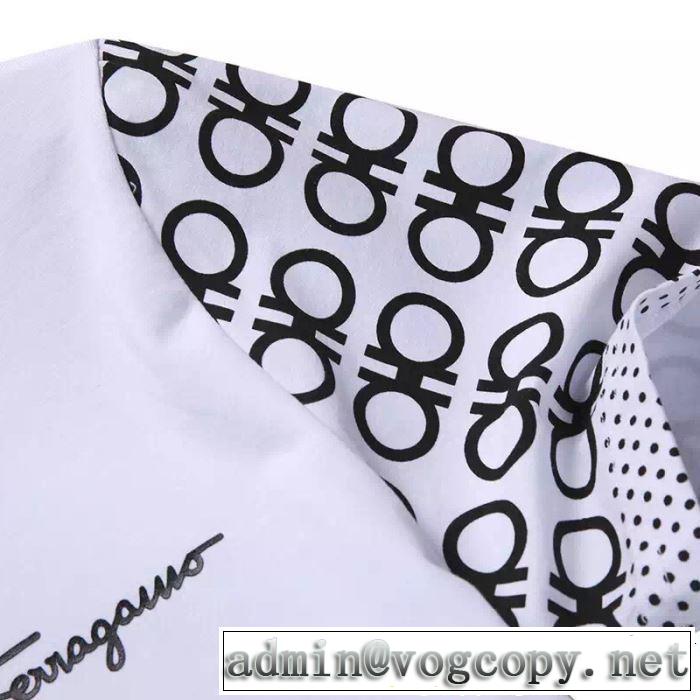最も目立ったブランド新品 2019春夏の大注目トレンド FERRAGAMO サルヴァトーレフェラガモ 半袖Tシャツ 3色可選