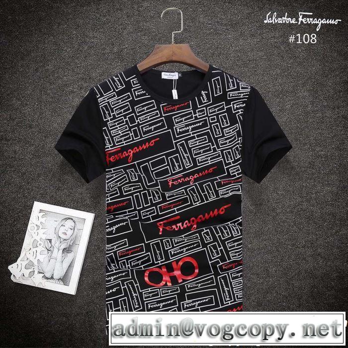 春夏のトレンドアイテム FERRAGAMO サルヴァトーレフェラガモ 半袖Tシャツ 3色可選 2019春夏の大注目トレンド