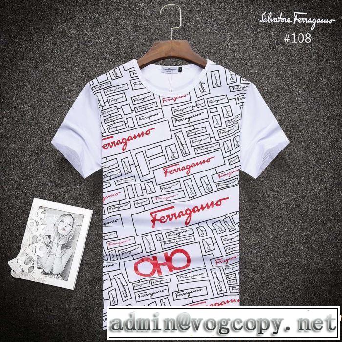 春夏のトレンドアイテム FERRAGAMO サルヴァトーレフェラガモ 半袖Tシャツ 3色可選 2019春夏の大注目トレンド