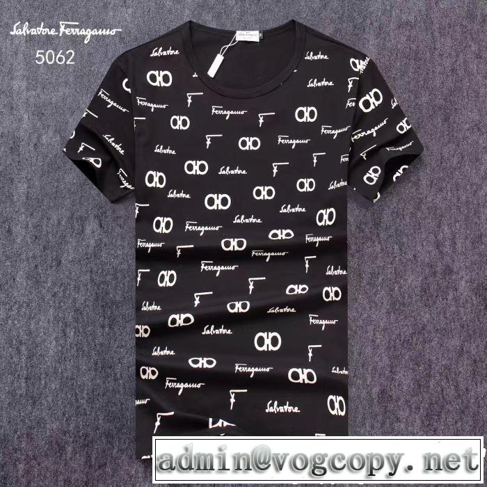 FERRAGAMO サルヴァトーレフェラガモ 半袖Tシャツ 3色可選 目を引く春夏トップス 2019年春夏のトレンドアイテム