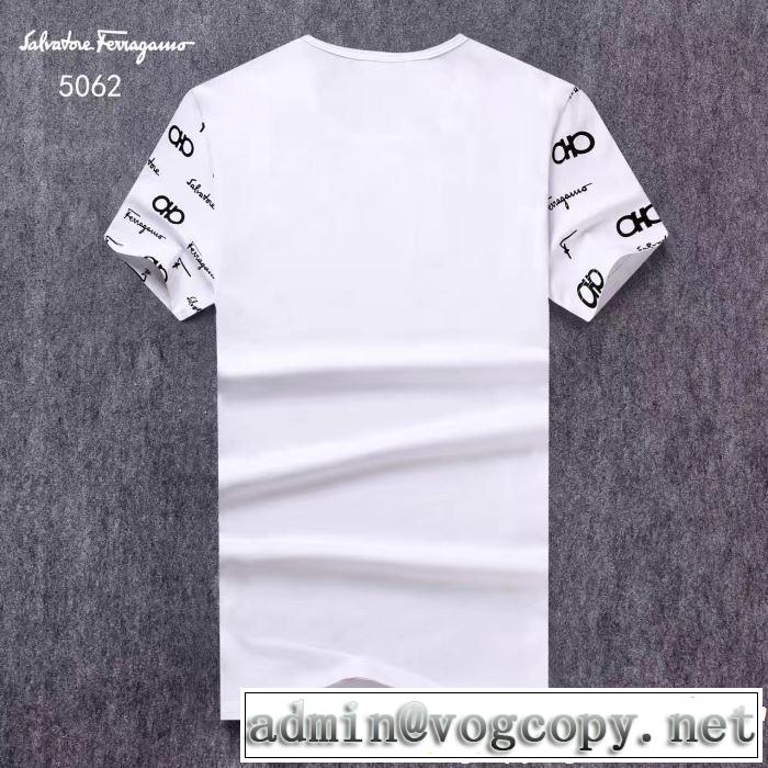 FERRAGAMO サルヴァトーレフェラガモ 半袖Tシャツ 3色可選 目を引く春夏トップス 2019年春夏のトレンドアイテム