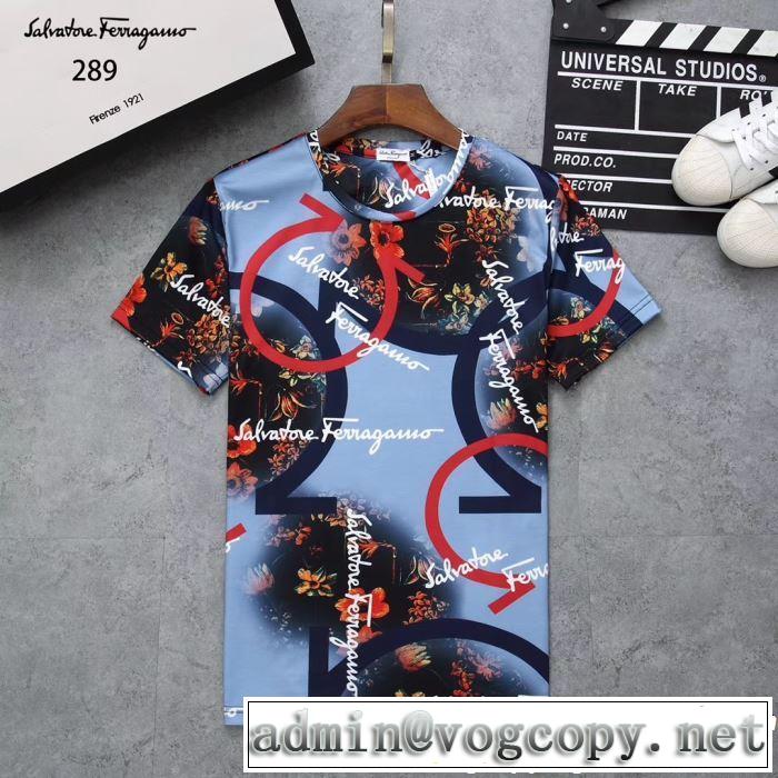 夏の最新ファッション FERRAGAMO サルヴァトーレフェラガモ 半袖Tシャツ 3色可選 2019年最新ファッション
