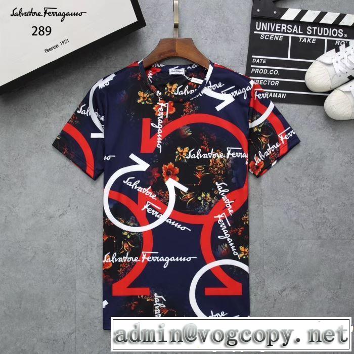 夏の最新ファッション FERRAGAMO サルヴァトーレフェラガモ 半袖Tシャツ 3色可選 2019年最新ファッション