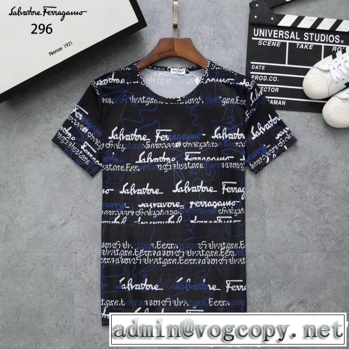 FERRAGAMO サルヴァトーレフェラガモ 半袖Tシャツ 3色可選 【2019春夏】最新コレクション 優しげ人気アイテム