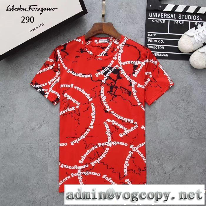 2019年春夏流行ファッション大人可愛いスタイル  FERRAGAMO サルヴァトーレフェラガモ 半袖Tシャツ 3色可選