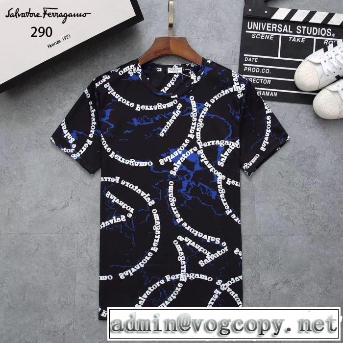 2019年春夏流行ファッション大人可愛いスタイル  FERRAGAMO サルヴァトーレフェラガモ 半袖Tシャツ 3色可選